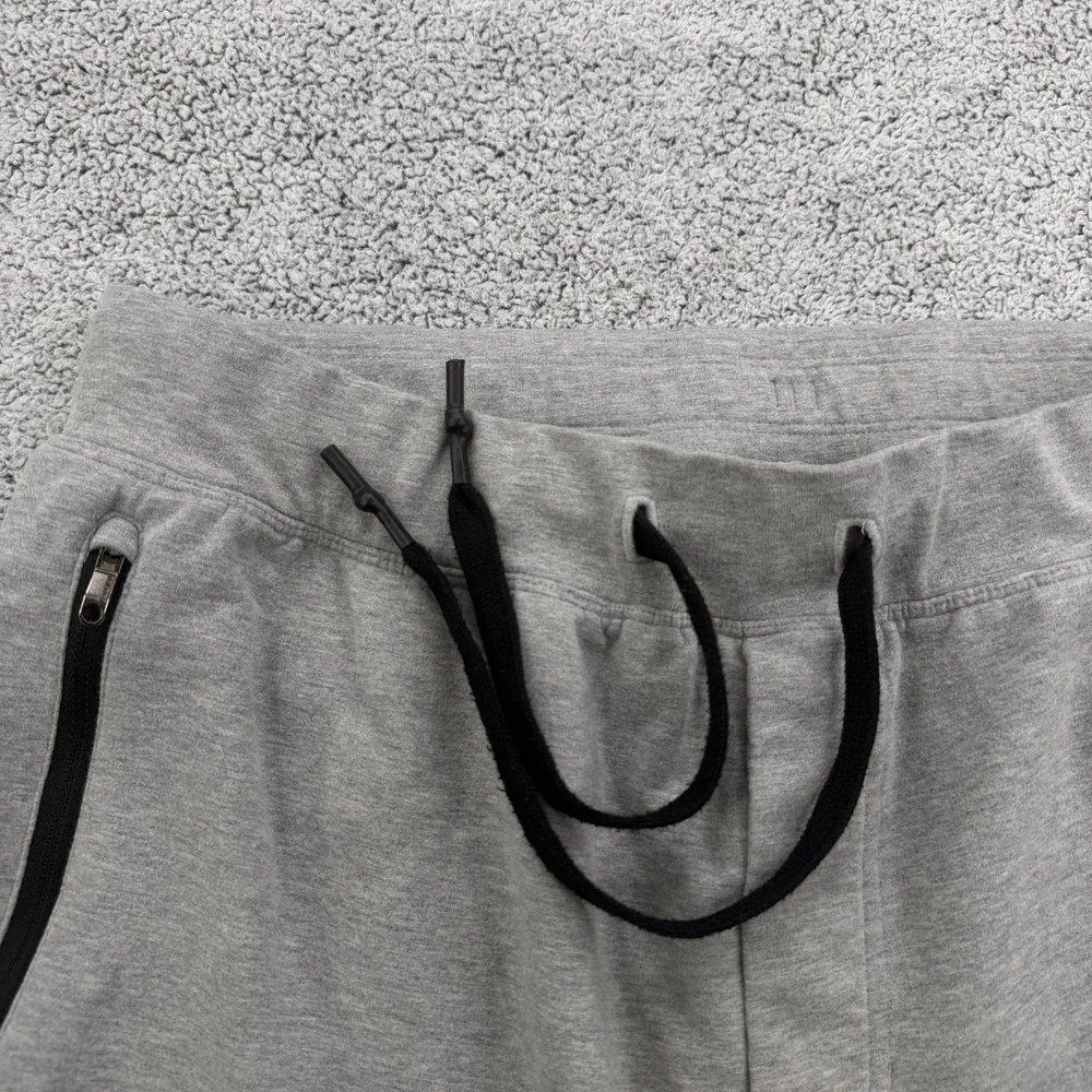 Lululemon Jogger Pants Mens Large Gray French Terry Cuffed Drawstring Sweatpants